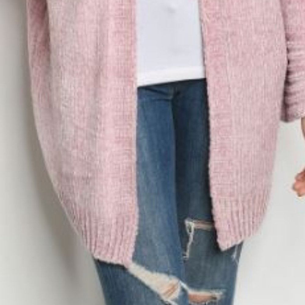 Gorgeous Lavender Oversized Cardigan with hood - Picture 5 of 5